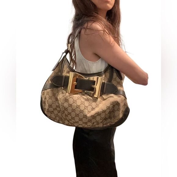 Gucci Brown and Black Elegant Queen Bow Shoulder Bag - Picture 1 of 13